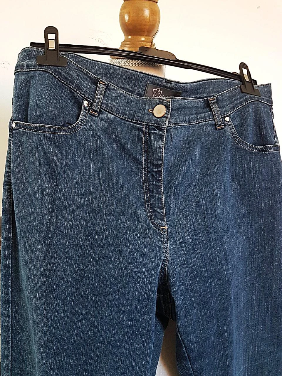 👧Jean Weinberg azul crudo - Corte recto - Talla 44 – photo 2